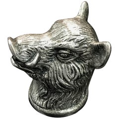 Silver Plated Gucci Boars Head Bottle Opener