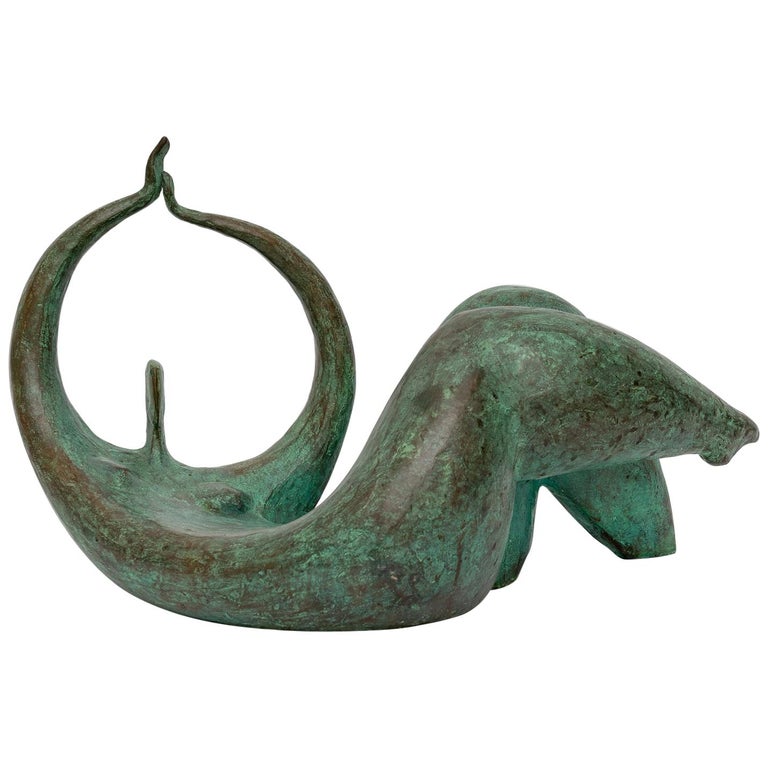 "Au Bonheur Du Jour" Bronze Sculpture  For Sale