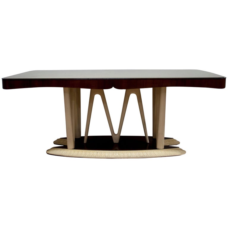 After Osvaldo Borsani Midcentury Italian Rosewood Dining Table 1950