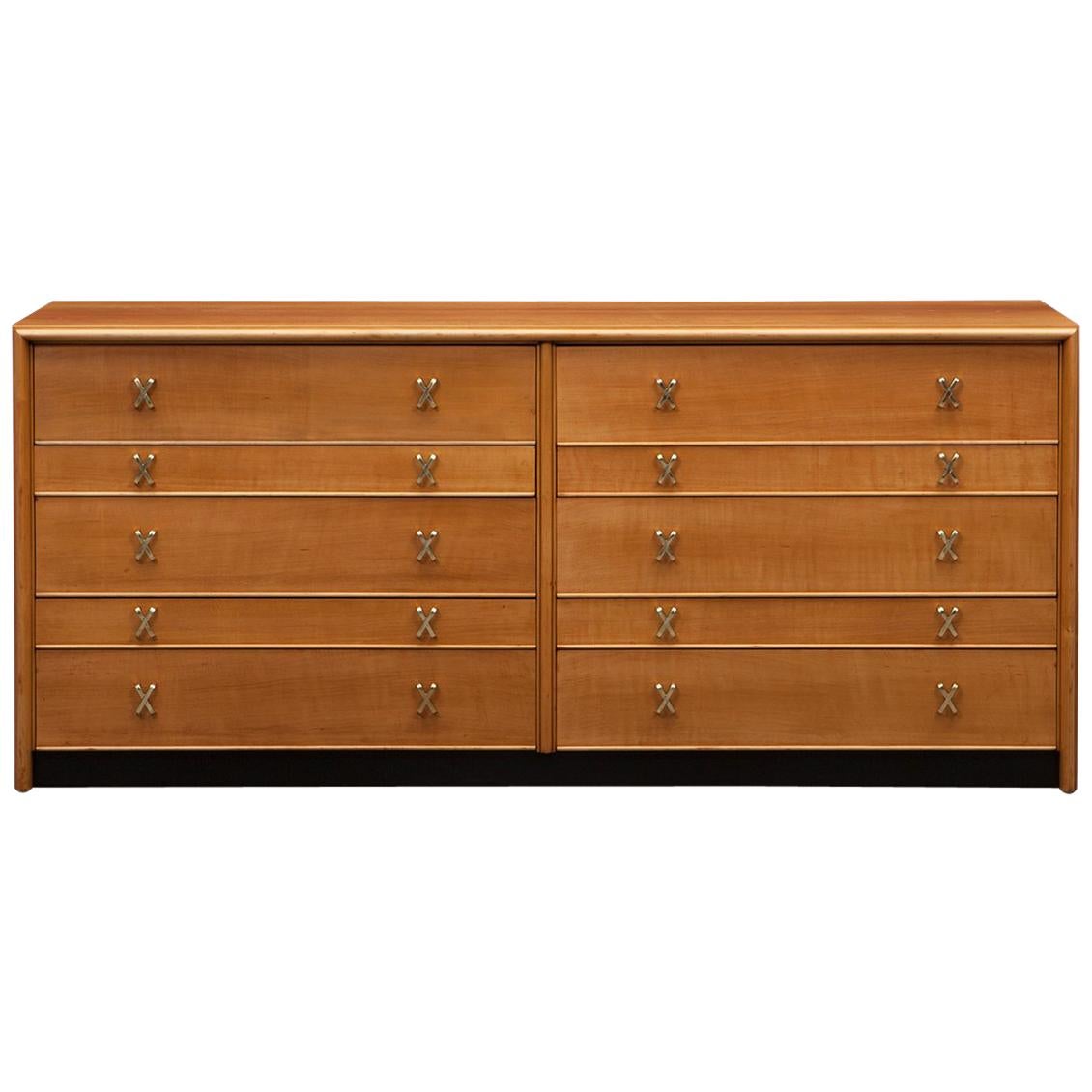 1950s Brown Birch Sideboard by Paul Frankl 'b' For Sale