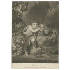 Antique Print of Bacchus by Smith, 1776