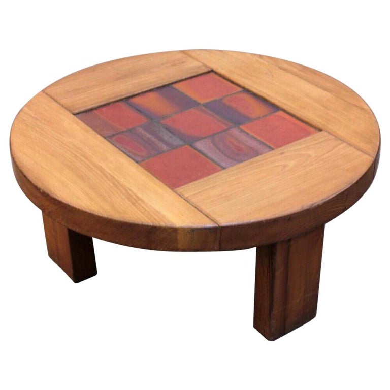 Round Coffee Table In Teak By Anton Kildeberg 1960s For Sale At Pamono