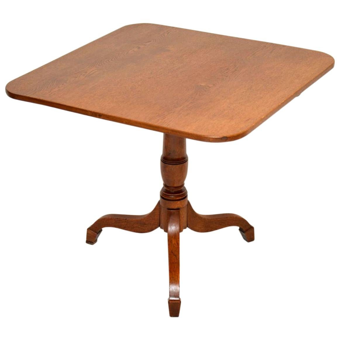 Antique George III Golden Oak Tilt-Top Table