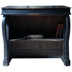 Antique French Louis-Philippe Period Black Painted Clerk’s Desk, circa 1850