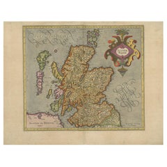 Antike Karte von Schottland von Mercator:: um 1605