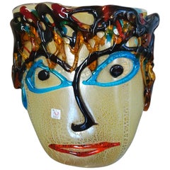 Multicolored Italian Blown Glass Mask