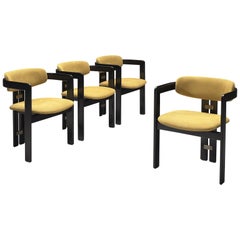 Augusto Savini Set of Four 'Pamplona' Chairs in Beige Suede