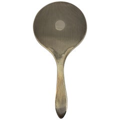 Antique Art Deco Silver Hand Mirror