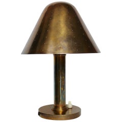 Vintage Mid-Century Modern Brass Table Lamp by Carl Axel Acking Attributed, 1940s Sweden