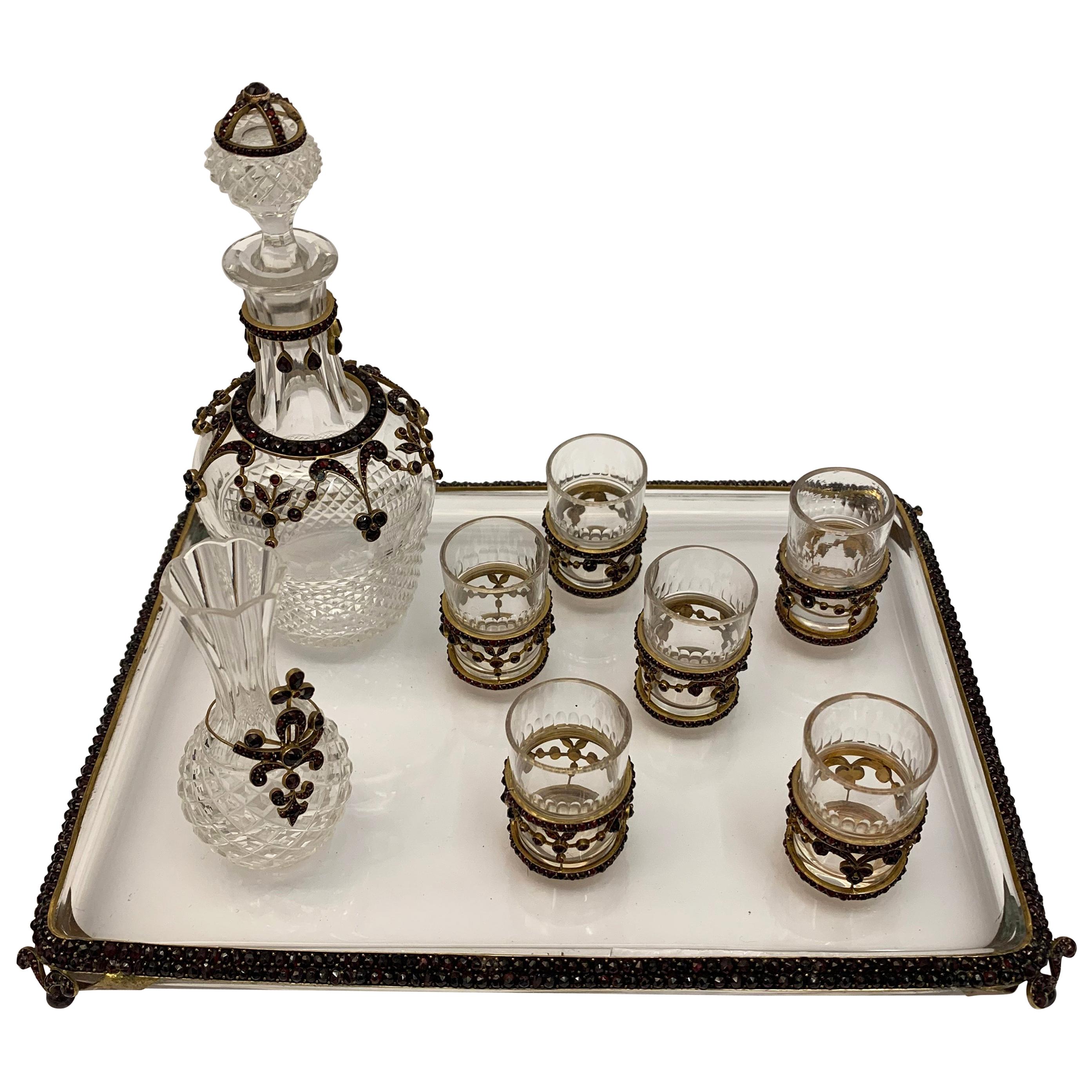 Austrian Glass Drinking Set For Sale