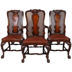Antique Set of 12 George I Style High Back Dining Chairs Gill & Reigate, London
