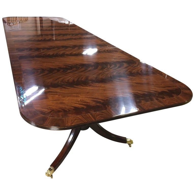 Leighton Hall Traditional Mahogany Dining Table at 1stDibs