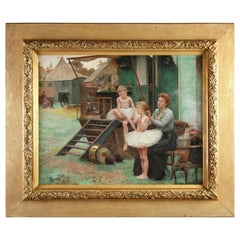 Painting "The Saint-Cloud Fair" by Fernand Blayn, France, 1892