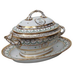 Antique French Porcelain Soup Tureen, 18th Century