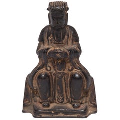 19th Century Chinese Bronze God of Wealth Altar Figure