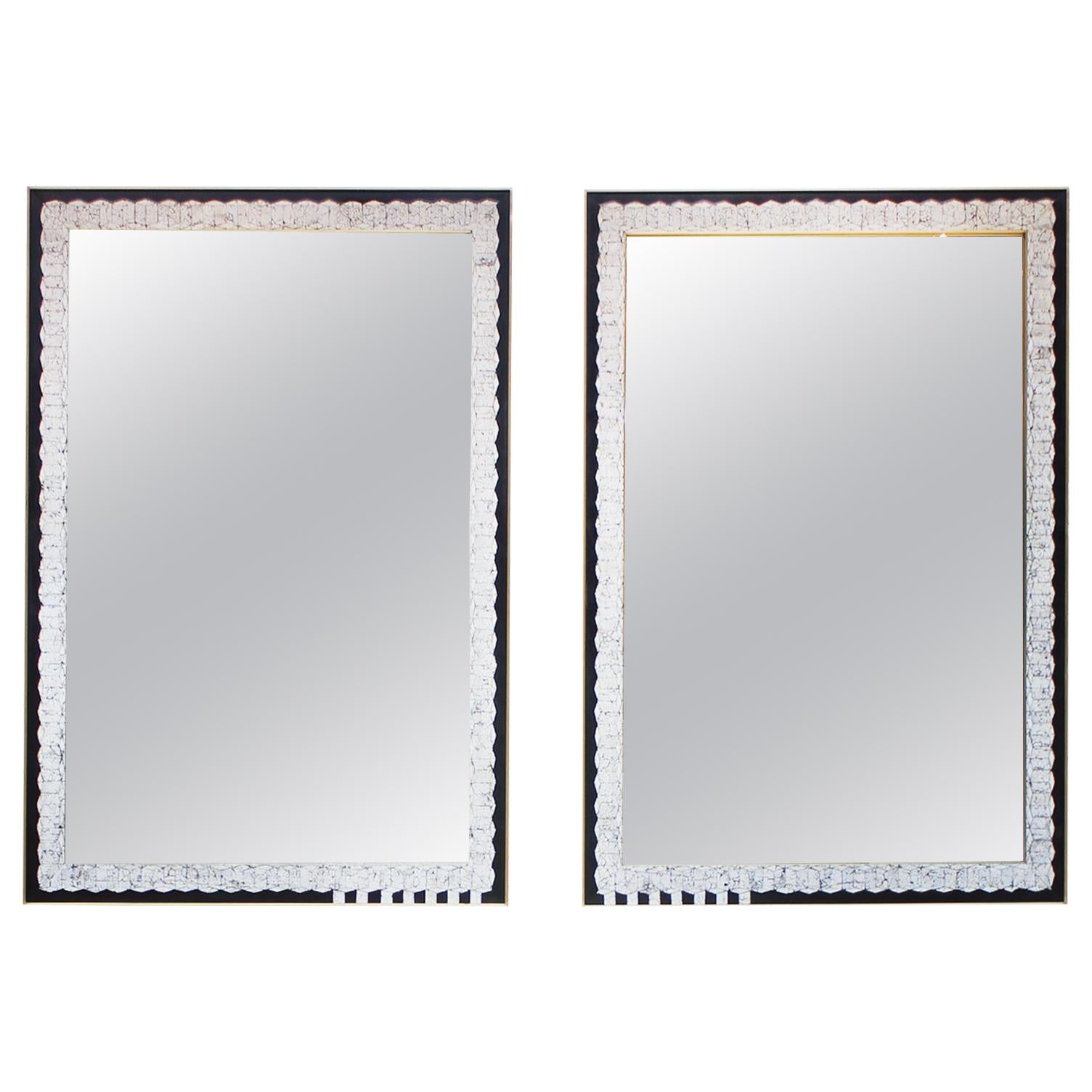 Espelho Mirrors, Featuring Hand Cracked Eggshell ‘Coquille D'oeuf’ For Sale