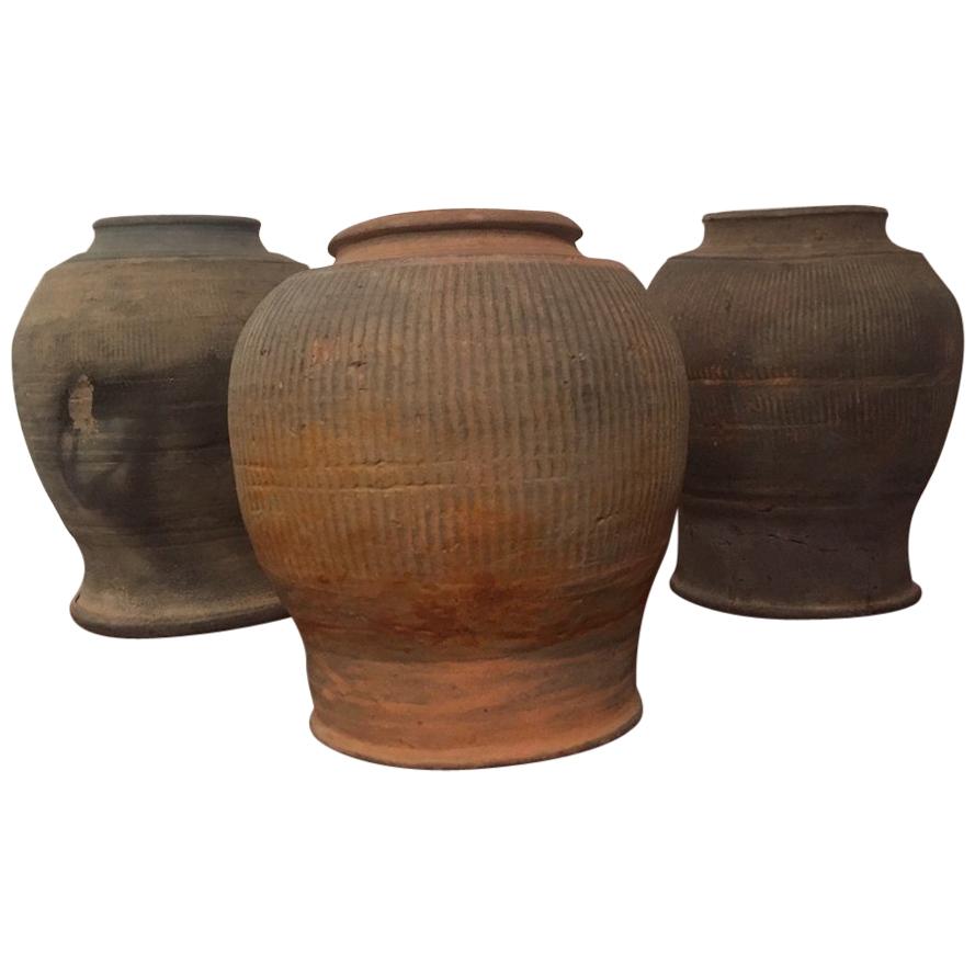 Set of 3 15th Century Vietnamese Pots