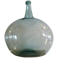 Bouteille Demijohn en verre soufflé américain anciennement Aqua