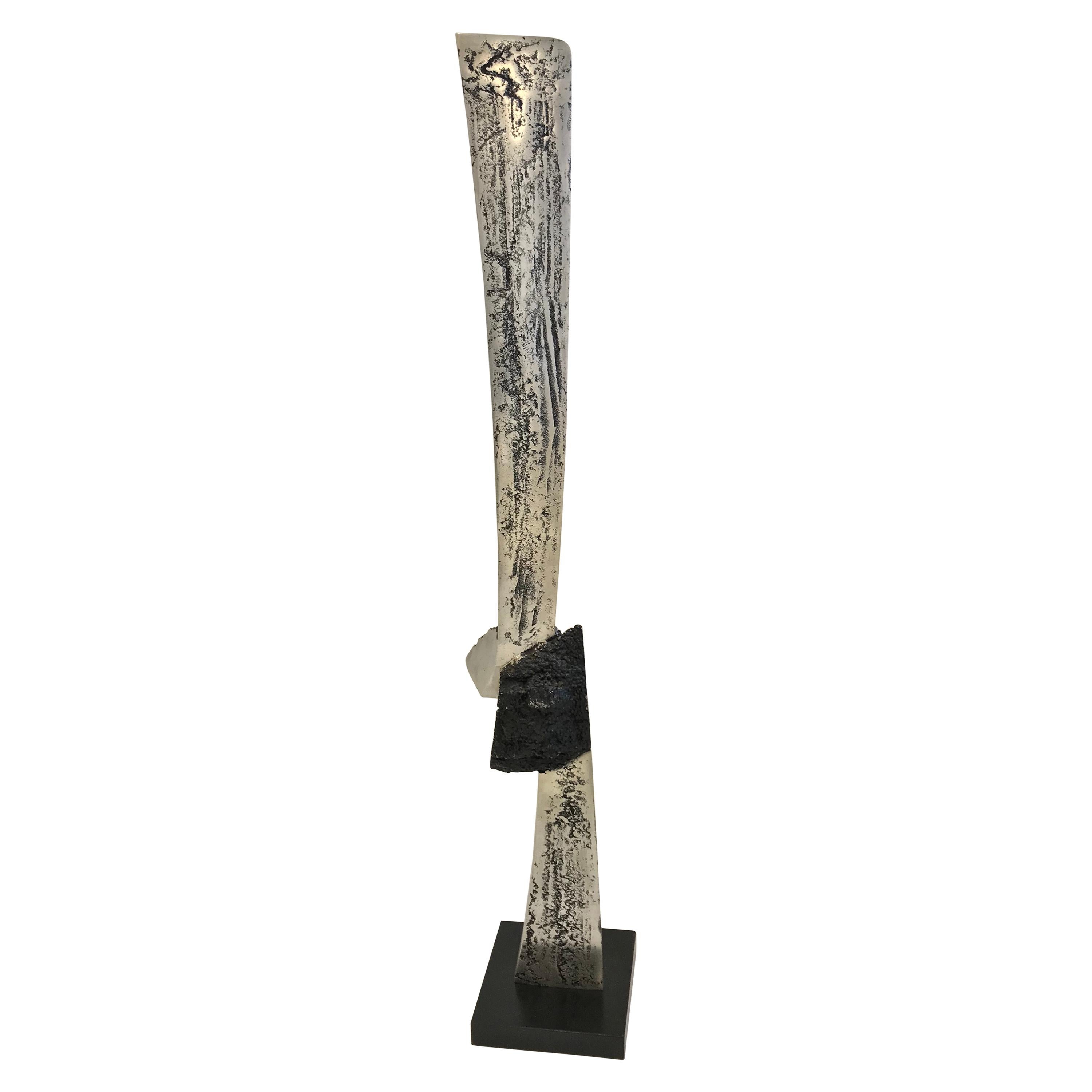 Brutalist Abstract Cast Aluminium Sculpture by James C. Myford, ‘1940-2014’ For Sale