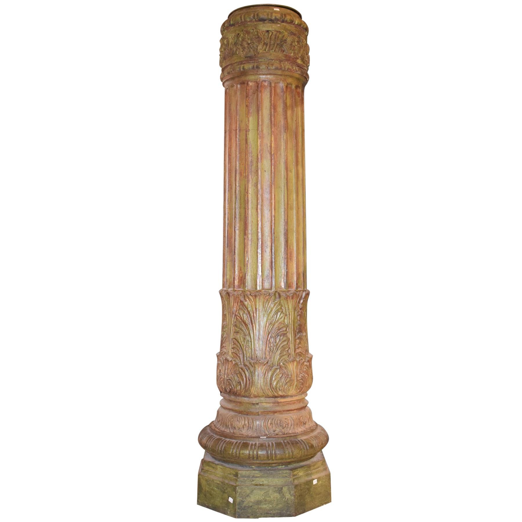 Pair of Antique Iron Columns For Sale