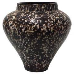 Brown and White Speckle Glaze Vase, China, 1940s