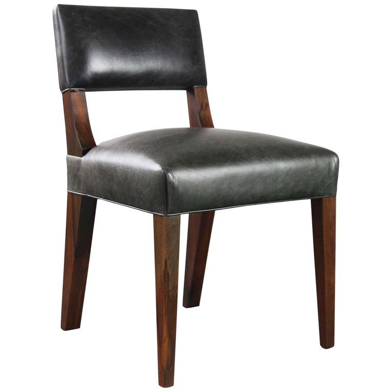 Modern Dining Chair in Argentine Exotic Wood and Leather from Costantini, Bruno For Sale