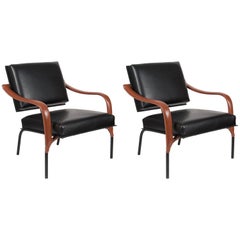 Pair of All Original Adnet Armchairs