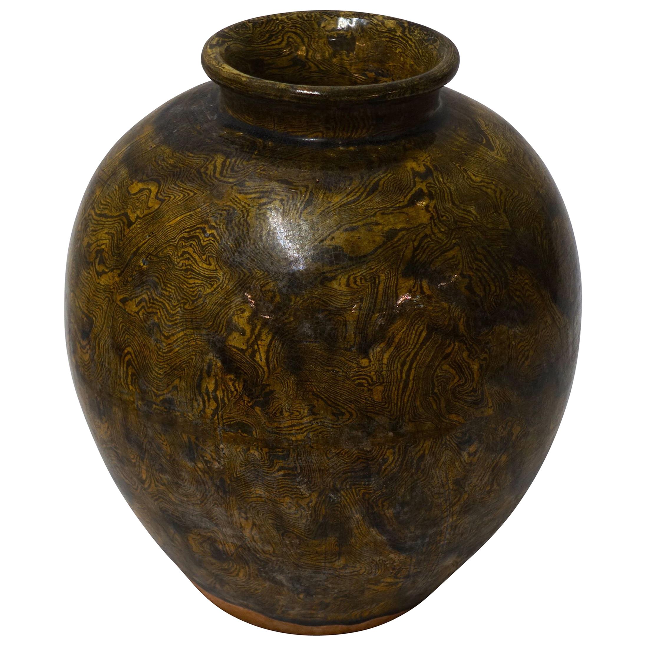 Jaspe Glaze Vase, China, 1940s