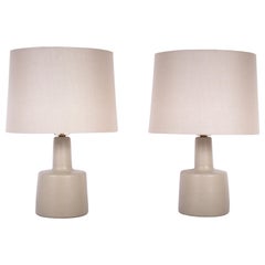 Pair of Jane and Gordon Martz for Marshall Studios Taupe Stoneware Table Lamps