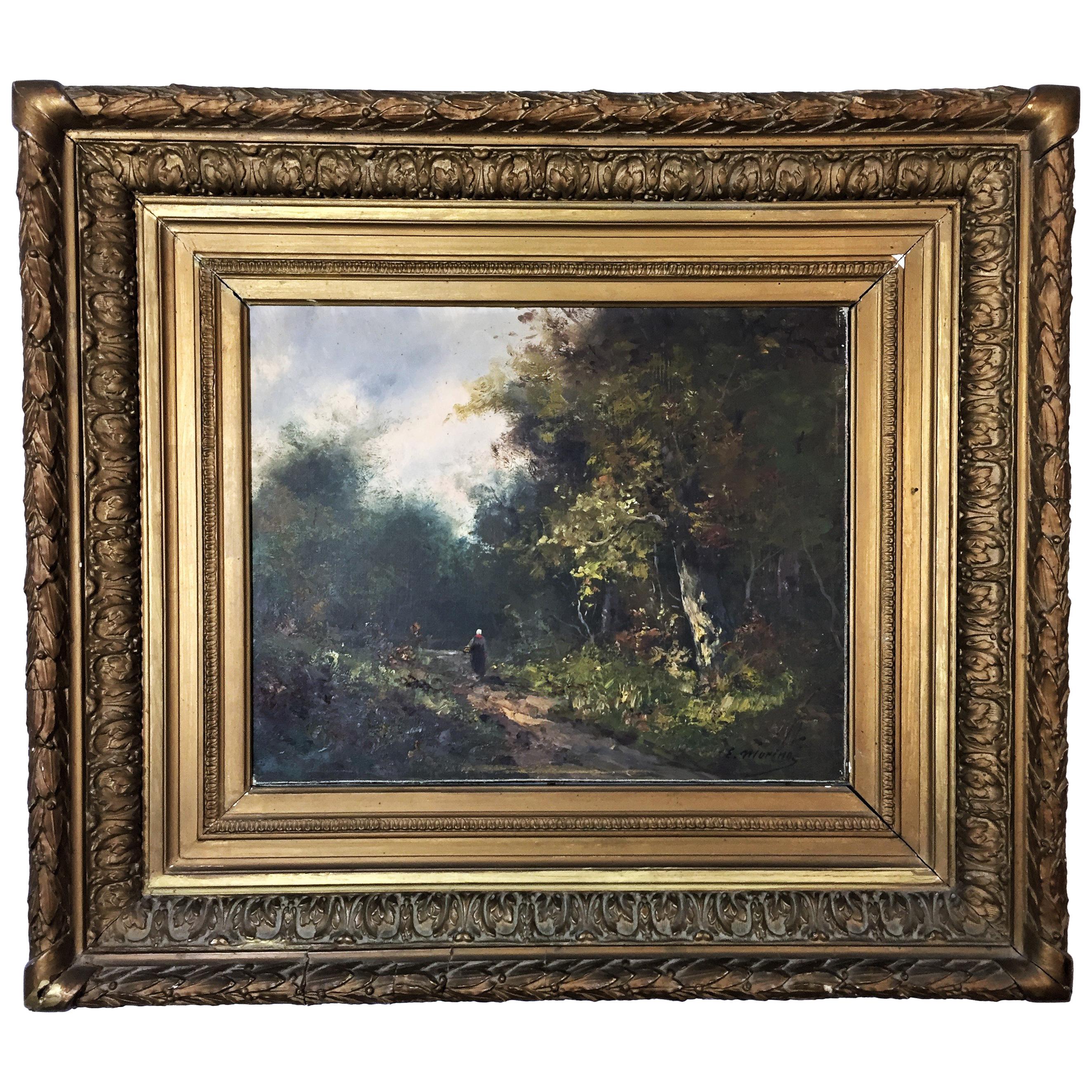Very nice pair of oil on canvas depicting animated countryside landscapes.
signed by Edmund Pick Morino, Early 20th Century Artist.
Beautiful landscapes of nature, which gives a feeling of tranquility.
Beautiful landscapes of nature, which gives a