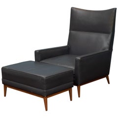 Chaise longue directionnelle et ottomane Paul McCobb:: modèle 314