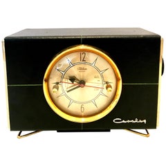 Vintage 1950s Mid-Century Modern Electronic Alarm Clock and Radio by, Crosley