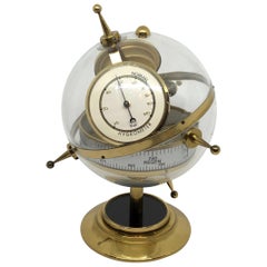 Retro "Sputnik" Table Barometer Weather Station Mid-Century Modern, German, 1960s