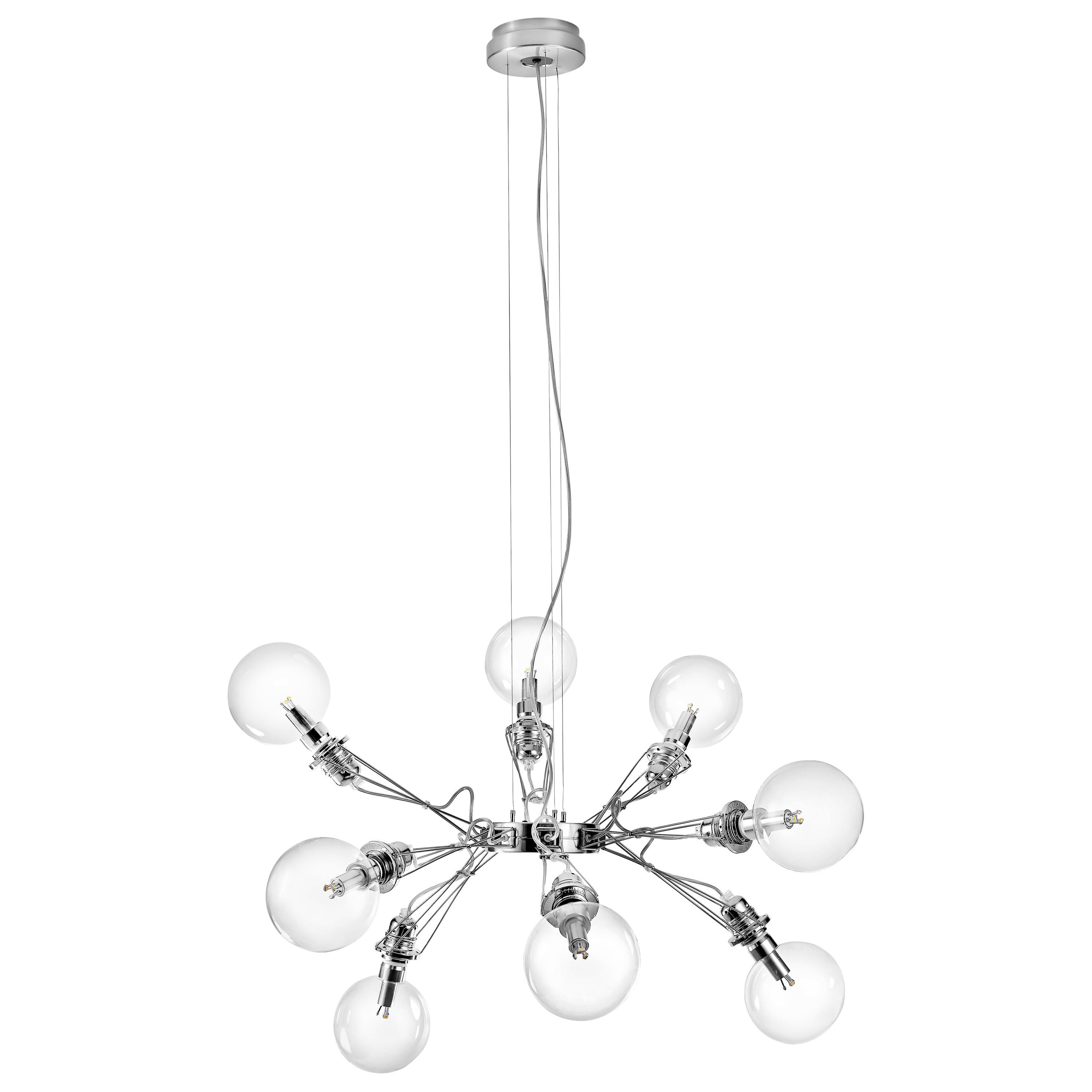 Lumina Matrix Otto Suspension Lamp in Brushed Nickel by Yaacov Kaufman For Sale