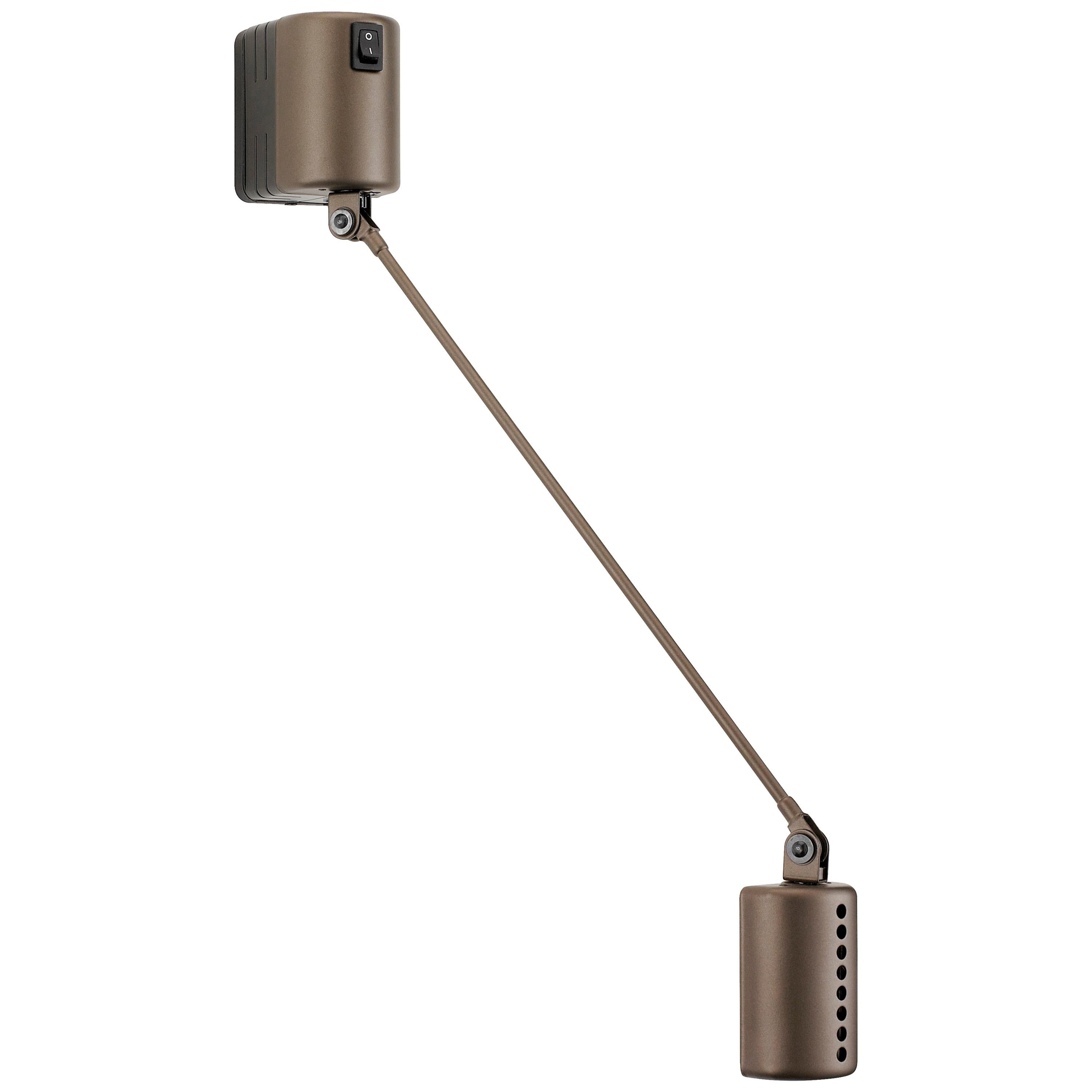 Lumina Daphine Parete 35 LED Wall Lamp in Bronze Metal Paint by Tommaso Cimini For Sale