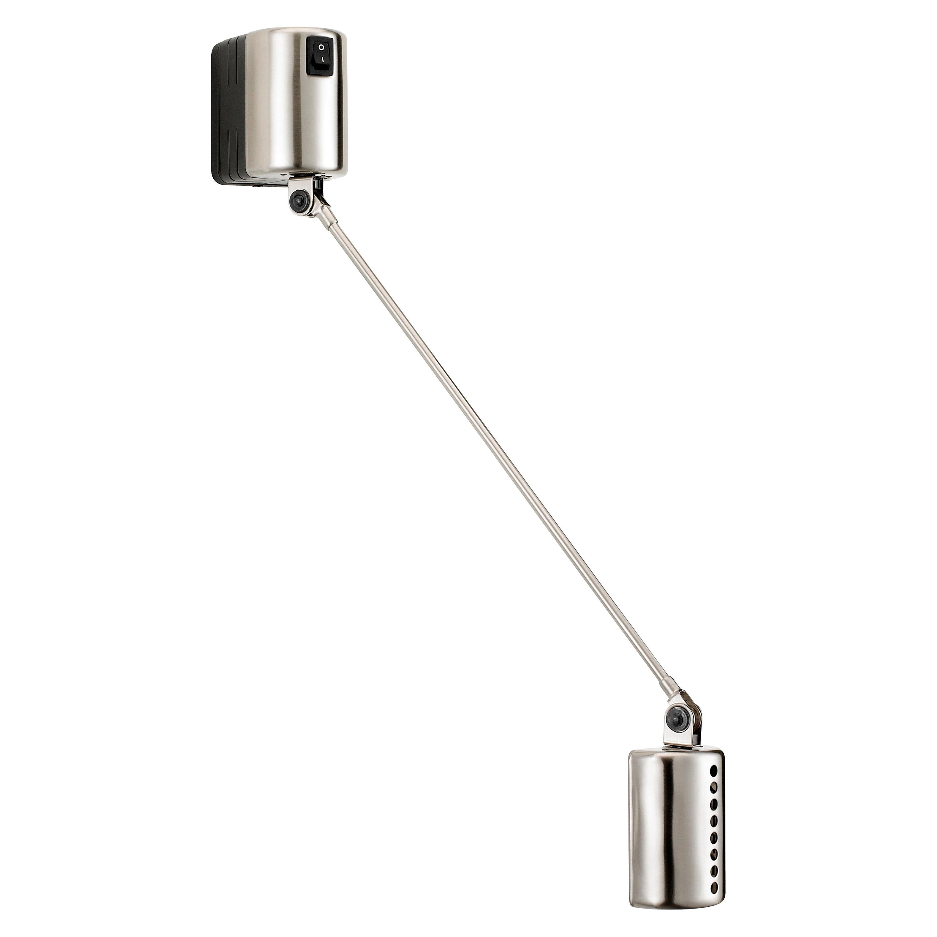 Lampe murale Lumina Daphine Parete 35 LED en nickel brossé de Tommaso Cimini