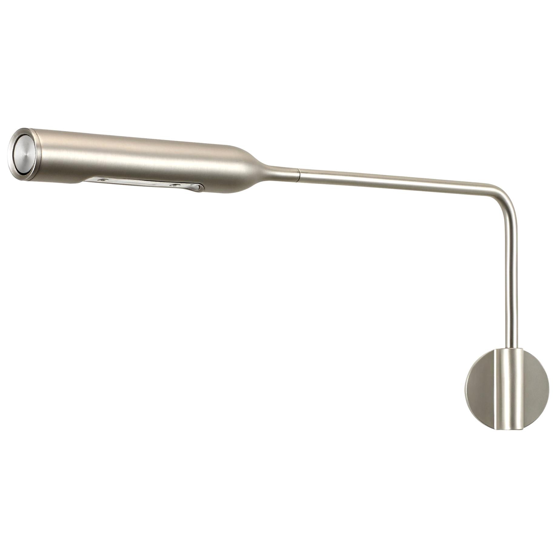 Lumina Flo Wall M Lamp in Brushed Nickel by Foster+Partners