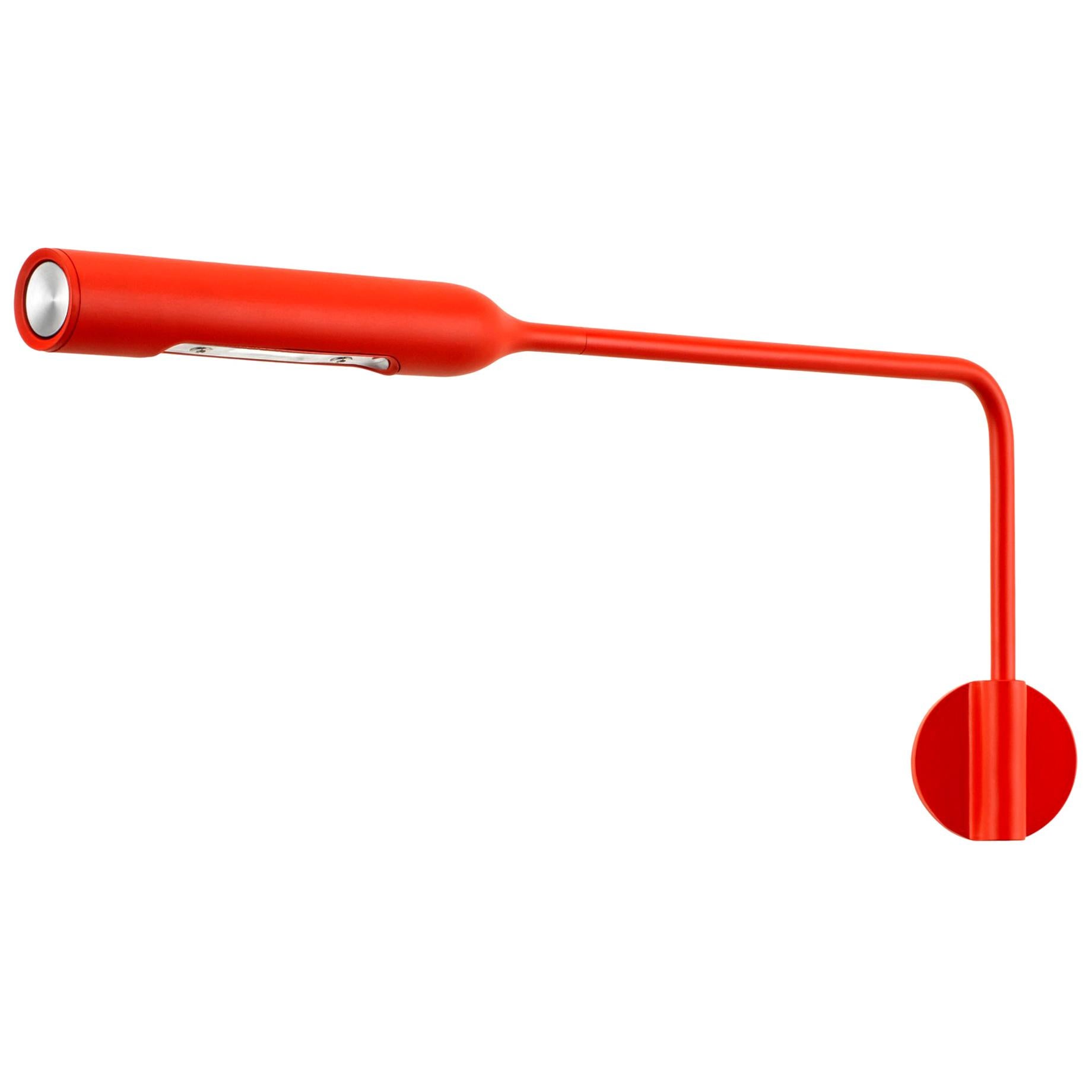 Lumina Flo Wall M Lamp in Matte Red by Foster+Partners For Sale