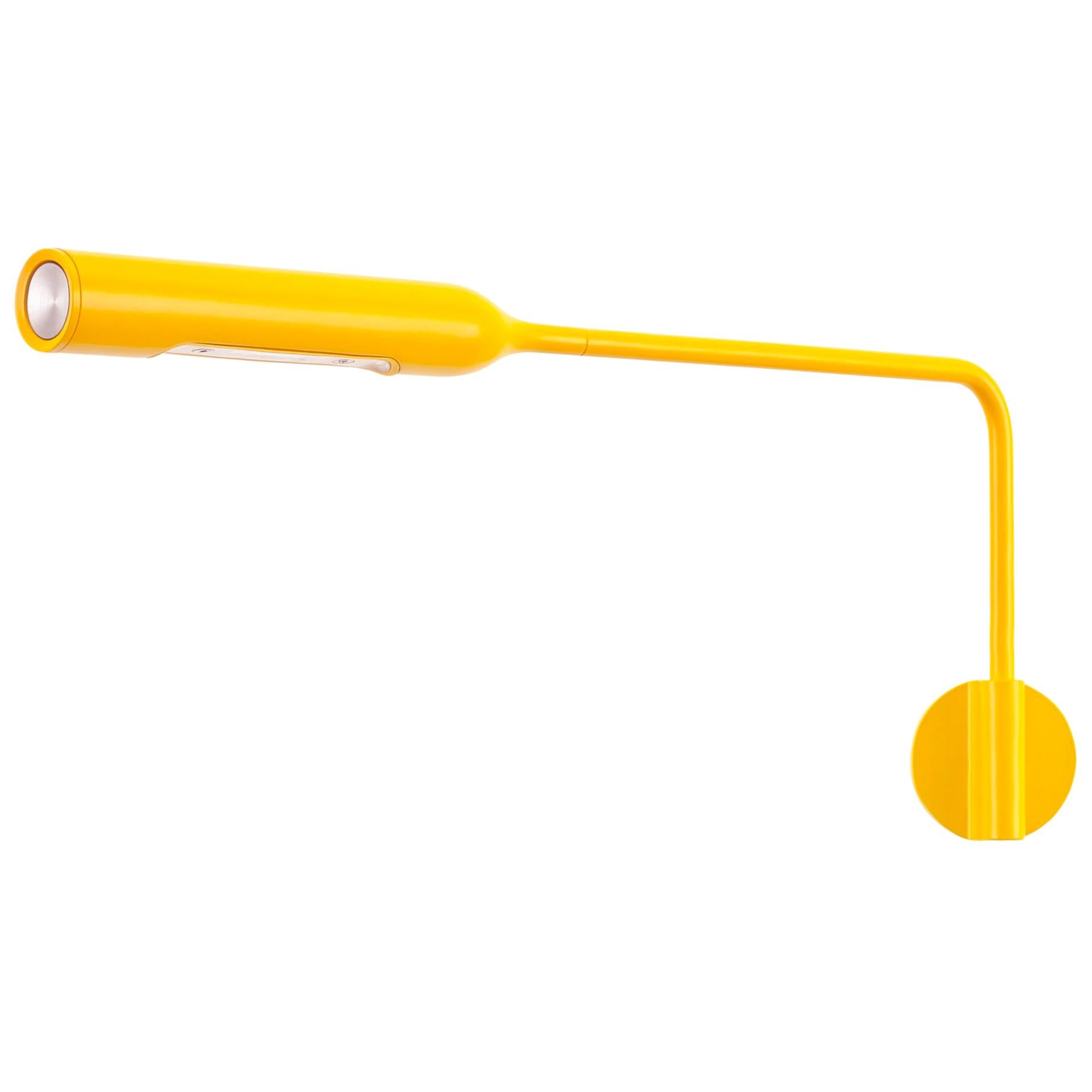 Lumina Flo Wall M Lamp in Matte Yellow by Foster+Partners For Sale