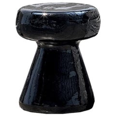 Mushroom Ceramic Stool in Black or White