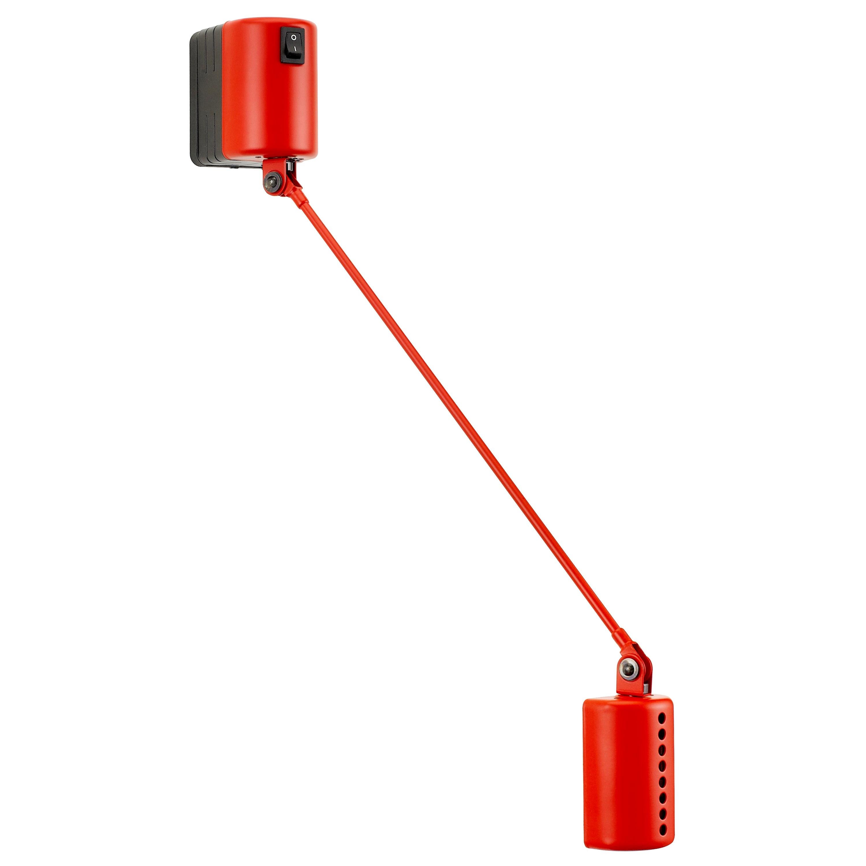 Lumina Daphine Parete 35 LED Wall Lamp in Matte Red by Tommaso Cimini For Sale