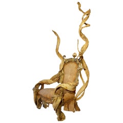 Guru High Armchair with Amethyst and Citrine Stone