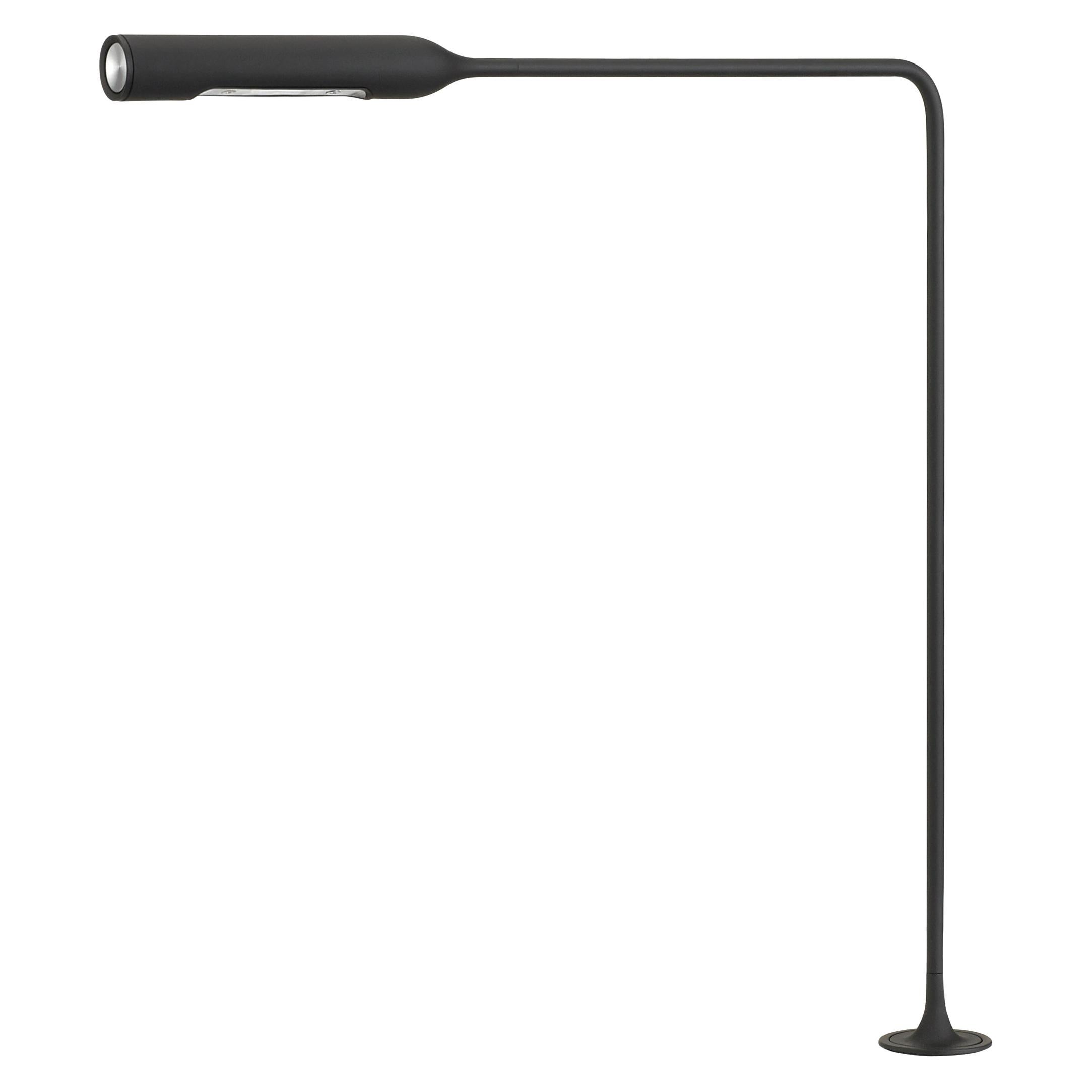 Lampe de table Lumina Flo avec œillet F46 en Soft-Touch noir par Foster+Partners en vente