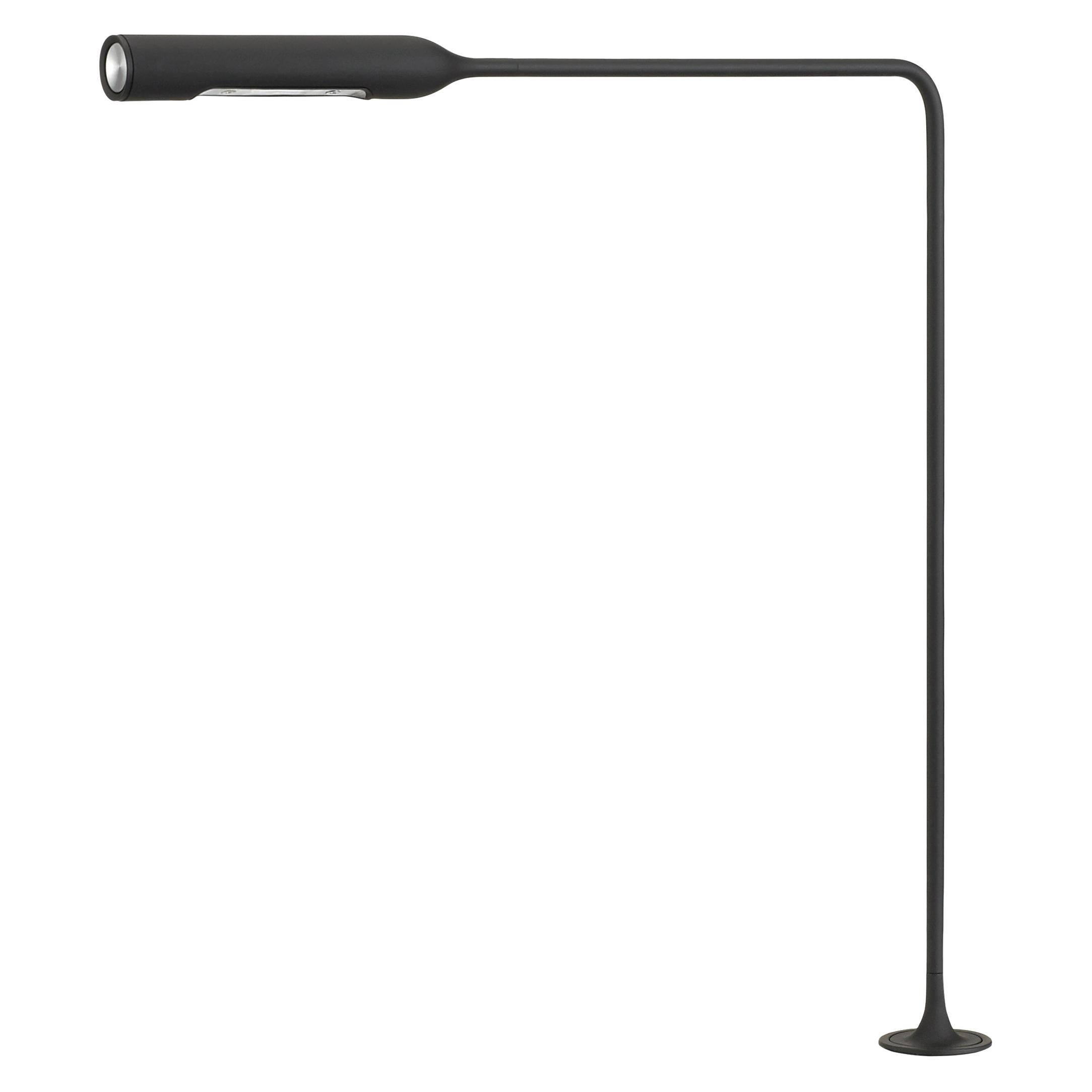 Lumina Flo Table Lamp with F46 Grommet in Black Soft-Touch by Foster+Partners