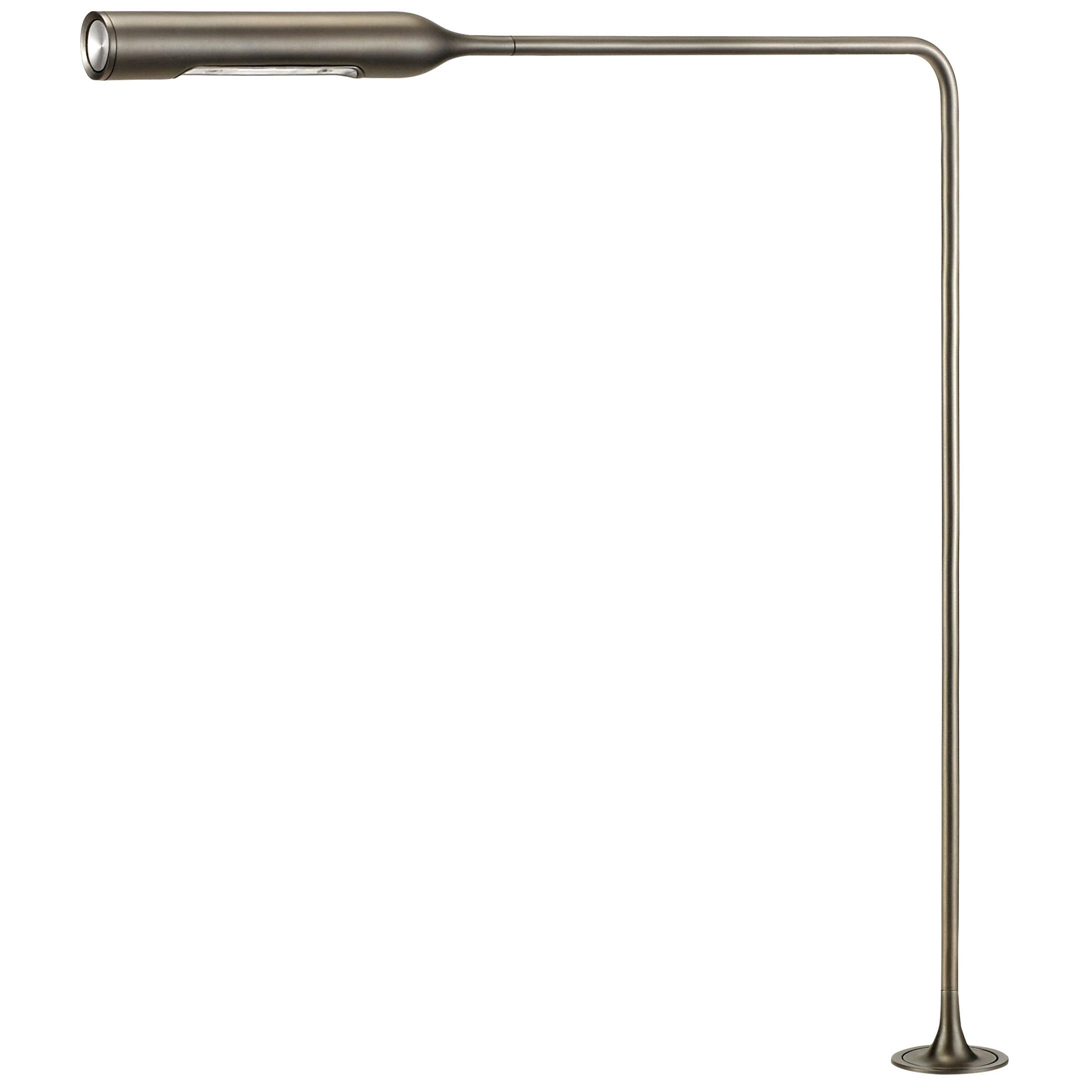 Lumina Flo Table Lamp with F46 Grommet in Gunmetal by Foster+Partners For Sale