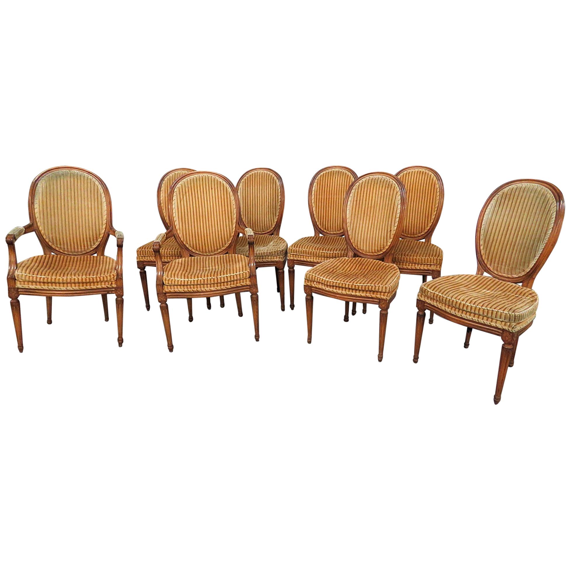 Set of 8 Jansen Style Dining Chairs