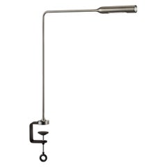 Lumina Flo Table Lamp with Clamp in Gunmetal by Foster+Partners