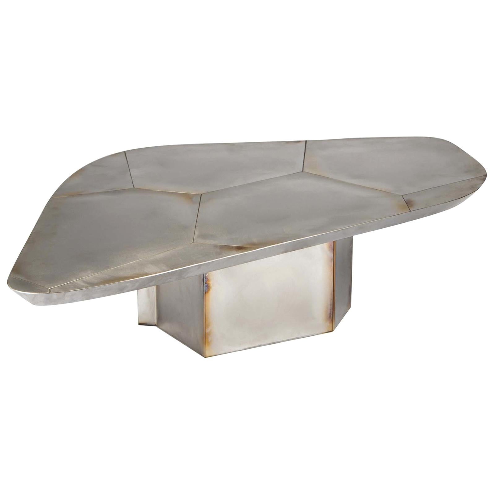 Thinking Klein Steel Coffee Table by Frisoli For Sale