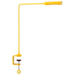 Lumina Flo Table Lamp with Clamp in Matte Yellow by Foster+Partners