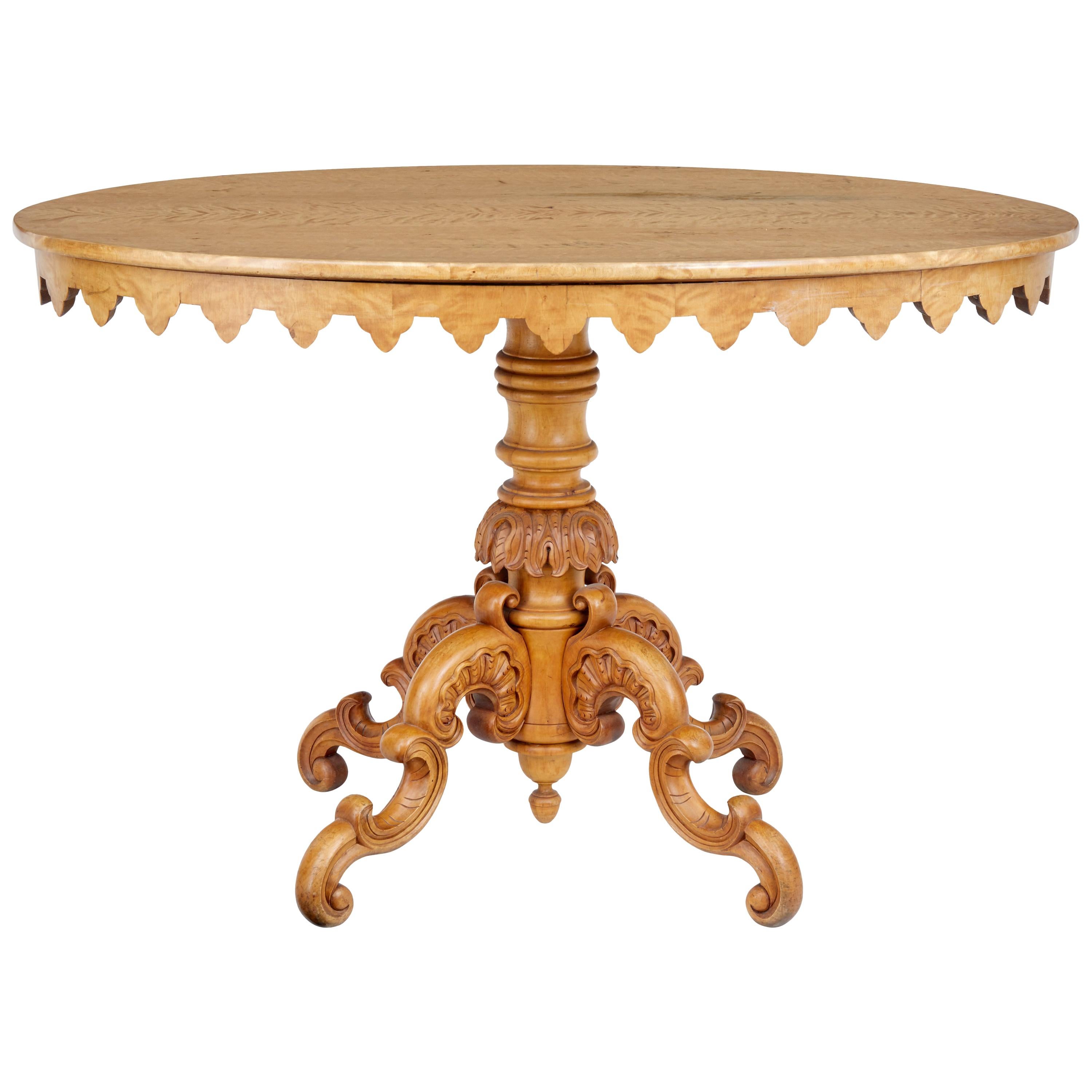 19th Century Birch Oval Occasional Table